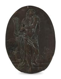 A French Bronze Relief Plaque Depicting Orpheus in Hades