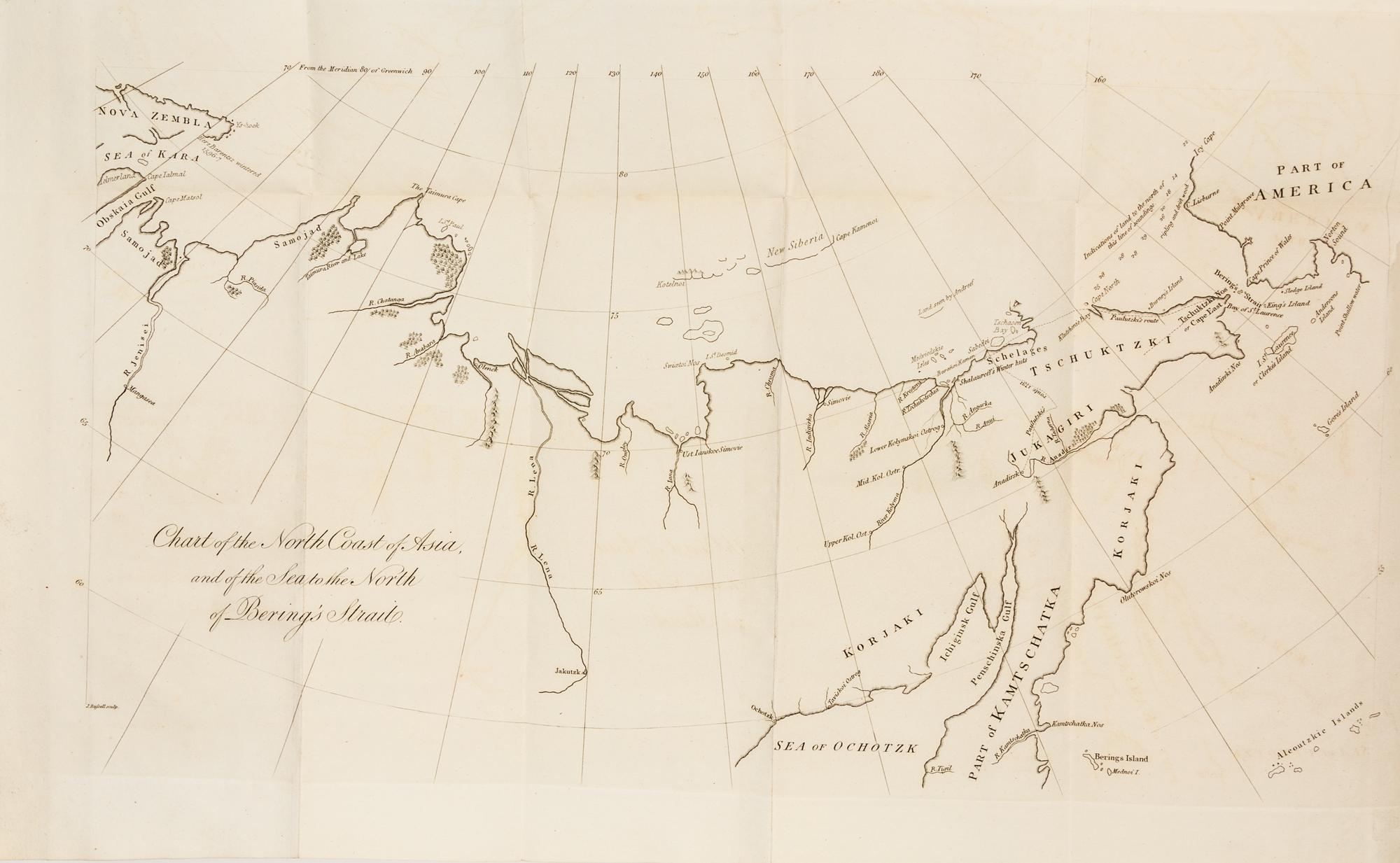 BURNEY, James. A Chronological History of North-Eastern Voyages of Discovery. London, 1819. FIRST EDITION, ORIGINAL BOARDS.