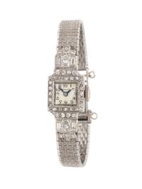 HAMILTON, ANTIQUE, DIAMOND WATCH