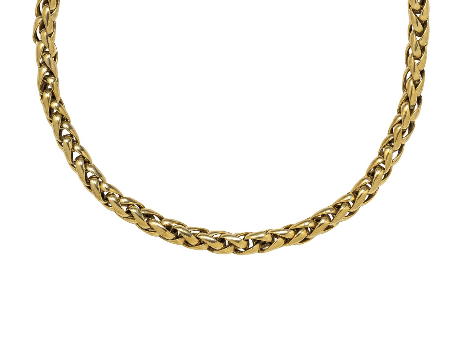 YELLOW GOLD WHEAT LINK CHAIN