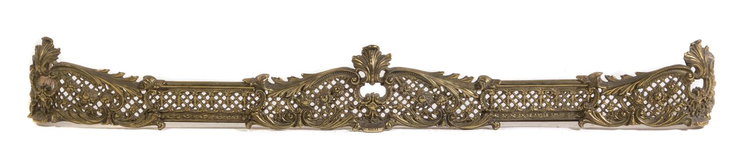 A Louis XV Style Gilt Metal Fire Fender Width 46 inches. — 19TH/20TH CENTURY