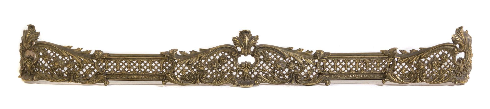 A Louis XV Style Gilt Metal Fire Fender Width 46 inches. — 19TH/20TH CENTURY