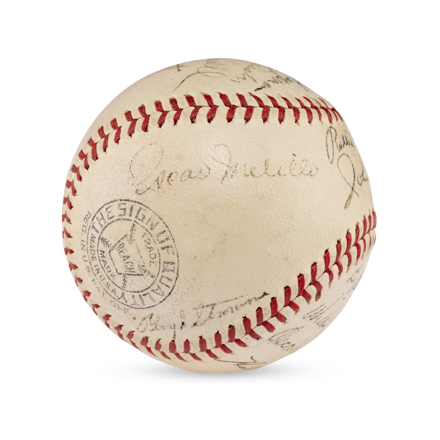 A 1939 Cleveland Indians Team Signed Autograph Baseball (Beckett Authentication Services Letter of Authenticity)