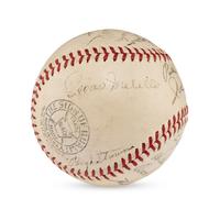 A 1939 Cleveland Indians Team Signed Autograph Baseball (Beckett Authentication Services Letter of Authenticity)