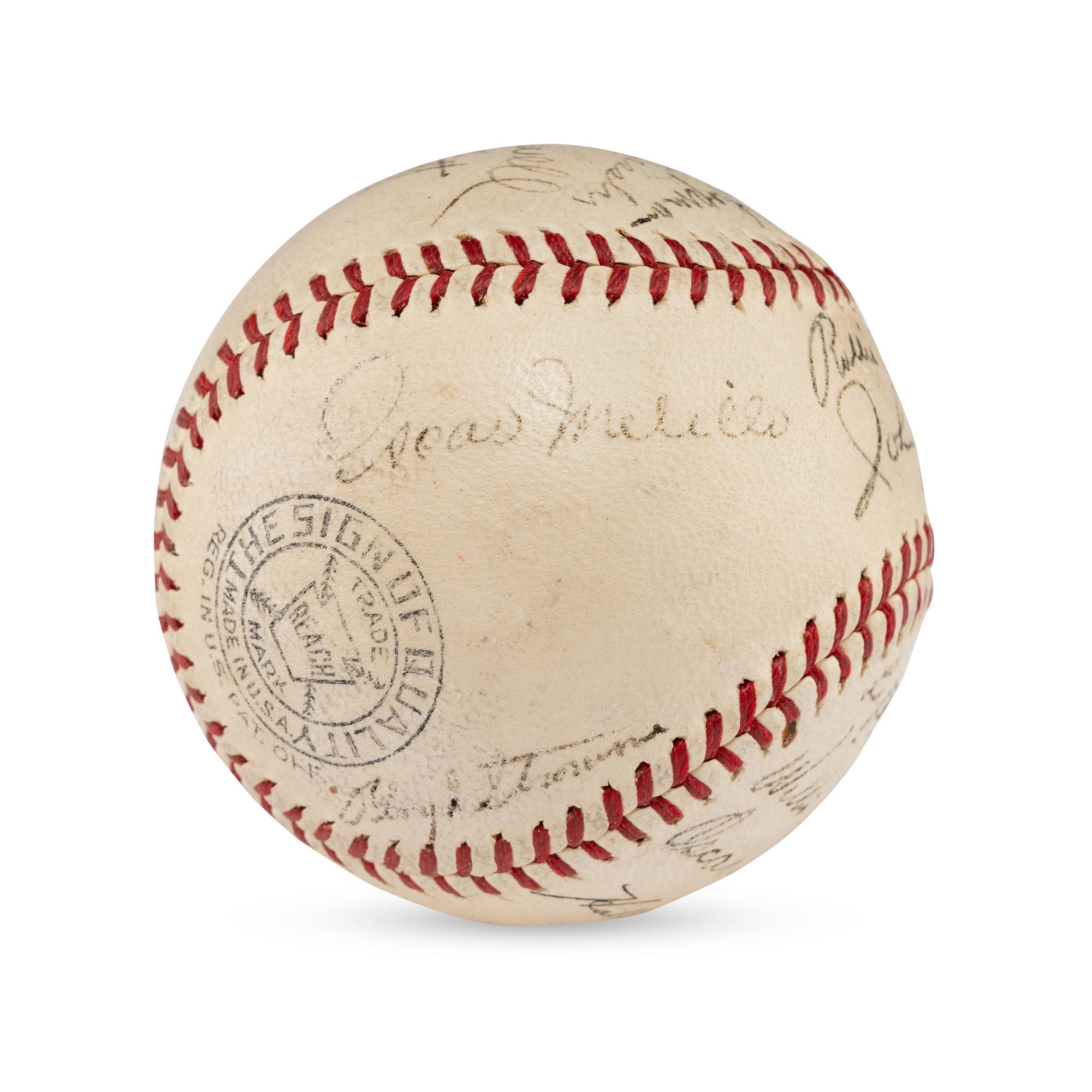 A 1939 Cleveland Indians Team Signed Autograph Baseball (Beckett Authentication Services Letter of Authenticity)