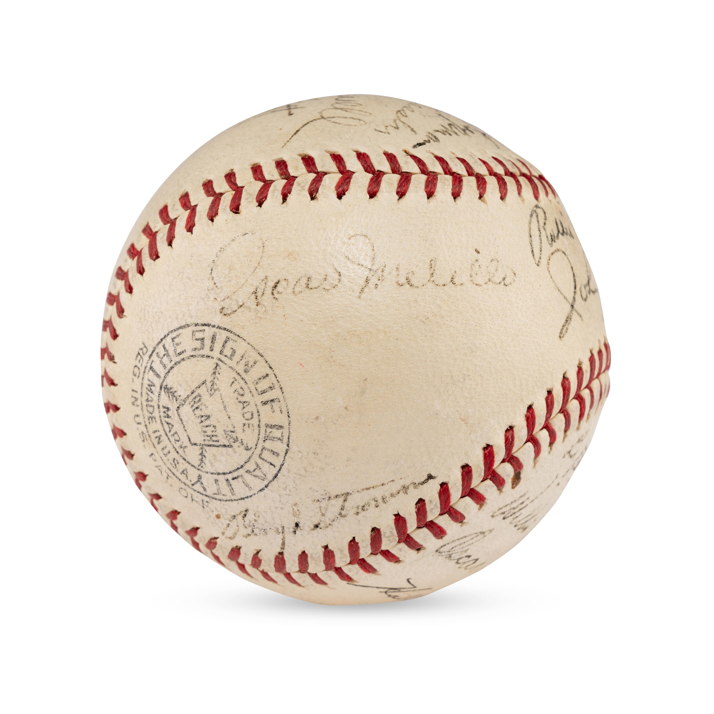 A 1939 Cleveland Indians Team Signed Autograph Baseball (Beckett Authentication Services Letter of Authenticity)