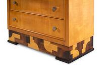 A French Art Deco Sycamore and Parcel Ebonized Secrétaire à Abattant