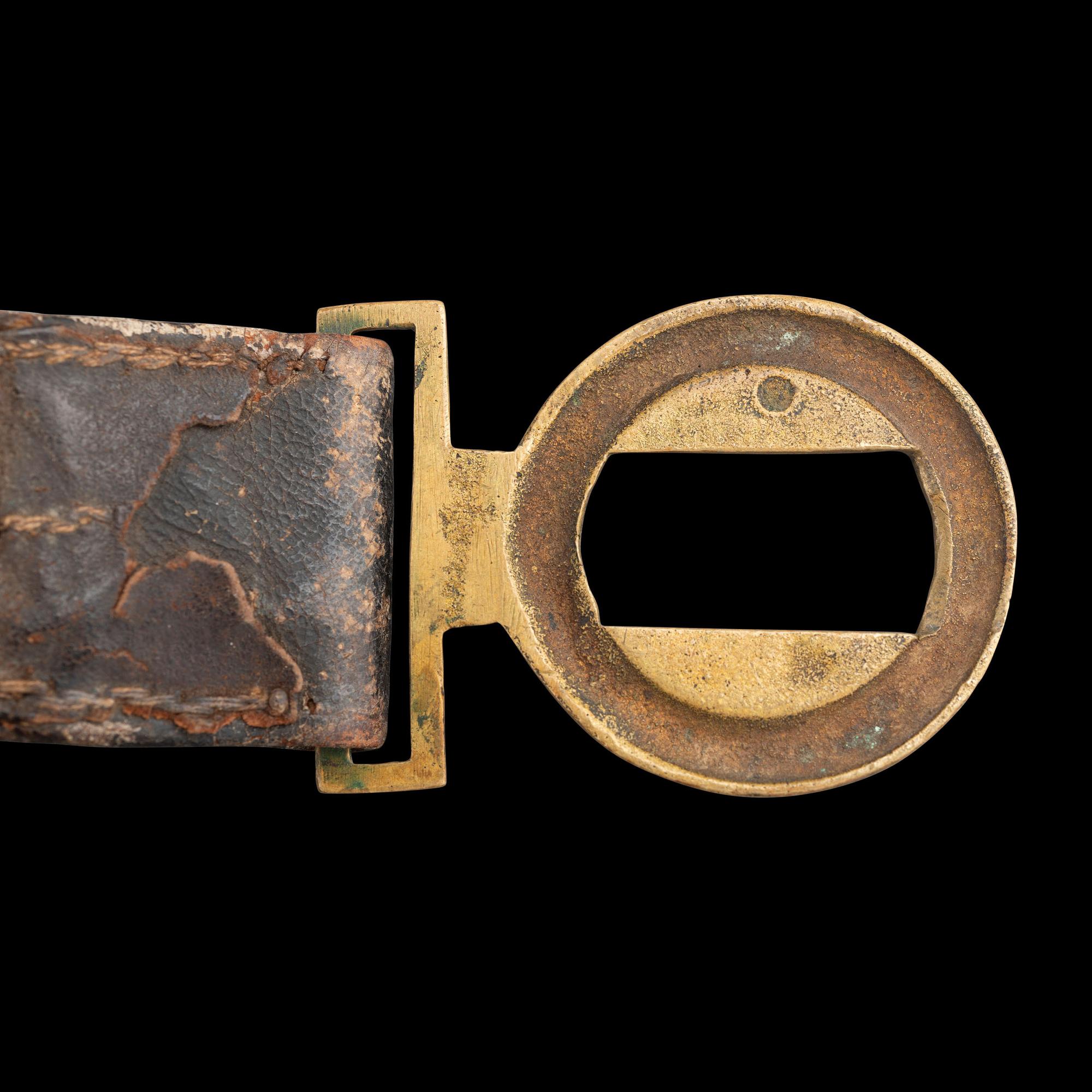 Archive of a Confederate Mobile-Made Etched Blade Staff & Field Officers Sword, Leech & Rigdon Two-Piece Belt Plate and Belt, Colt Navy and Holster likely of Capt. (Lt. Col.) R.H Shotwell