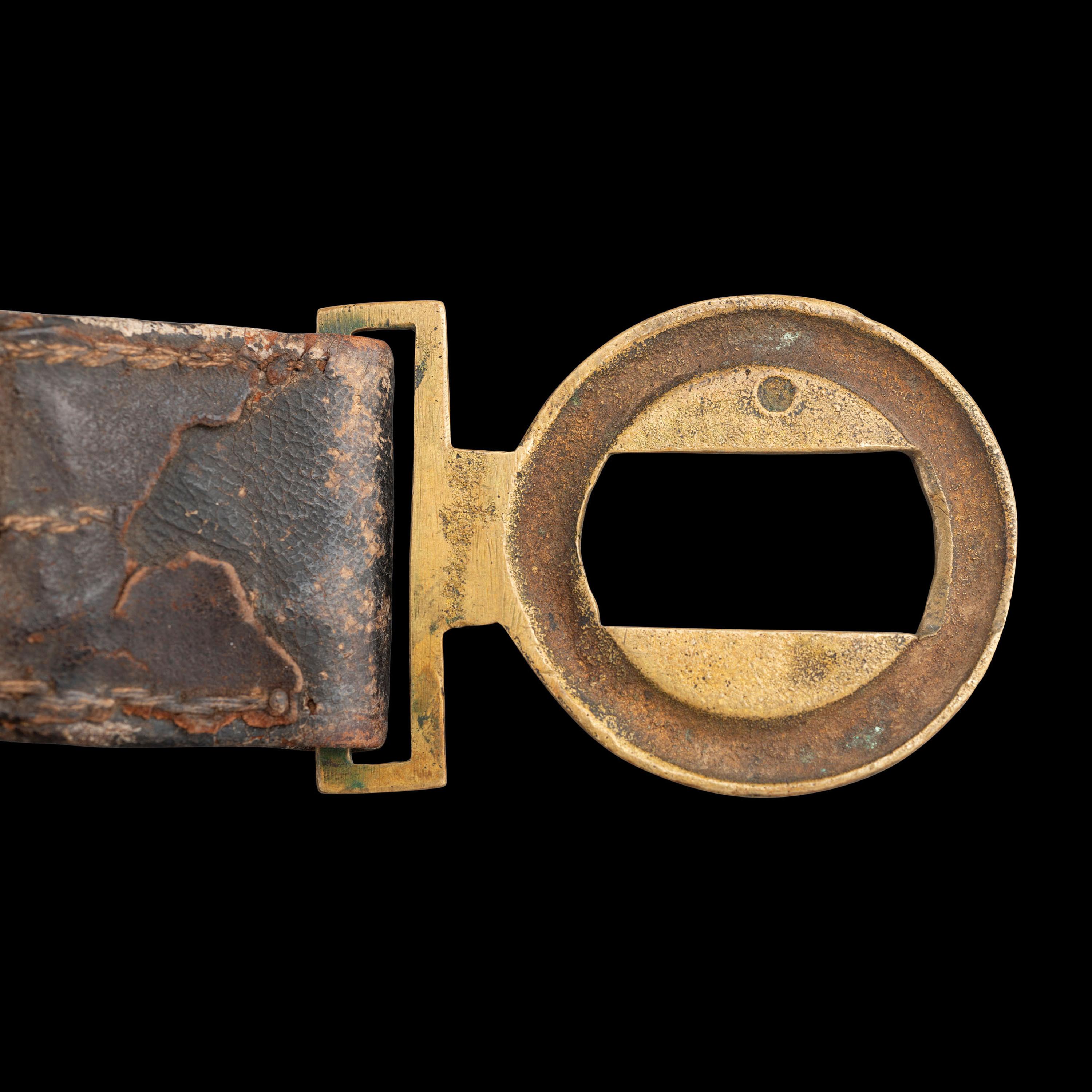 Archive of a Confederate Mobile-Made Etched Blade Staff & Field Officers Sword, Leech & Rigdon Two-Piece Belt Plate and Belt, Colt Navy and Holster likely of Capt. (Lt. Col.) R.H Shotwell