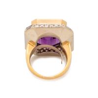 AMETHYST AND DIAMOND RING
