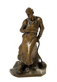 An Austrian Bronze Figure, after Hans Muller (1873-1937), Height 7 1/2 inches.
