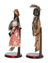 Pair of Applehead Dolls