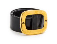 A Chanel Black Leather Belt,