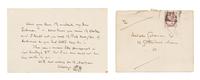 WHISTLER, James Abbott McNeill. Autographed letter signed (signed with his "butterfly" emblem), to Malcolm Salaman, n.p., n.d.