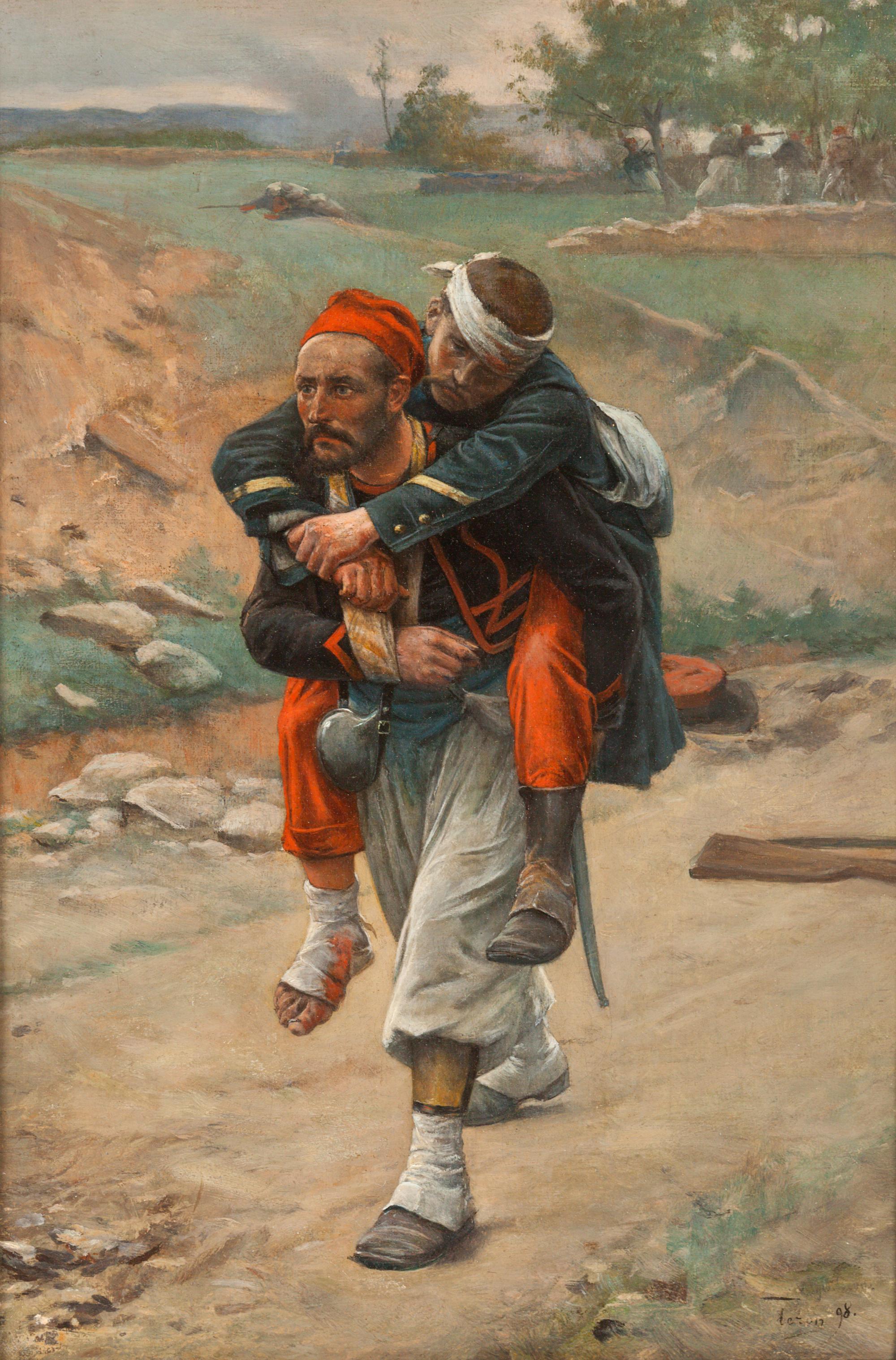 Soldier Carrying a Wounded Soldier
