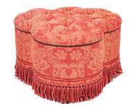 A Victorian Style Upholstered Ottoman Height 20 inches. — 20TH CENTURY