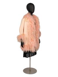 Bill Blass for Maurice Rentner Pink Ostrich Feather Coat, 1960s