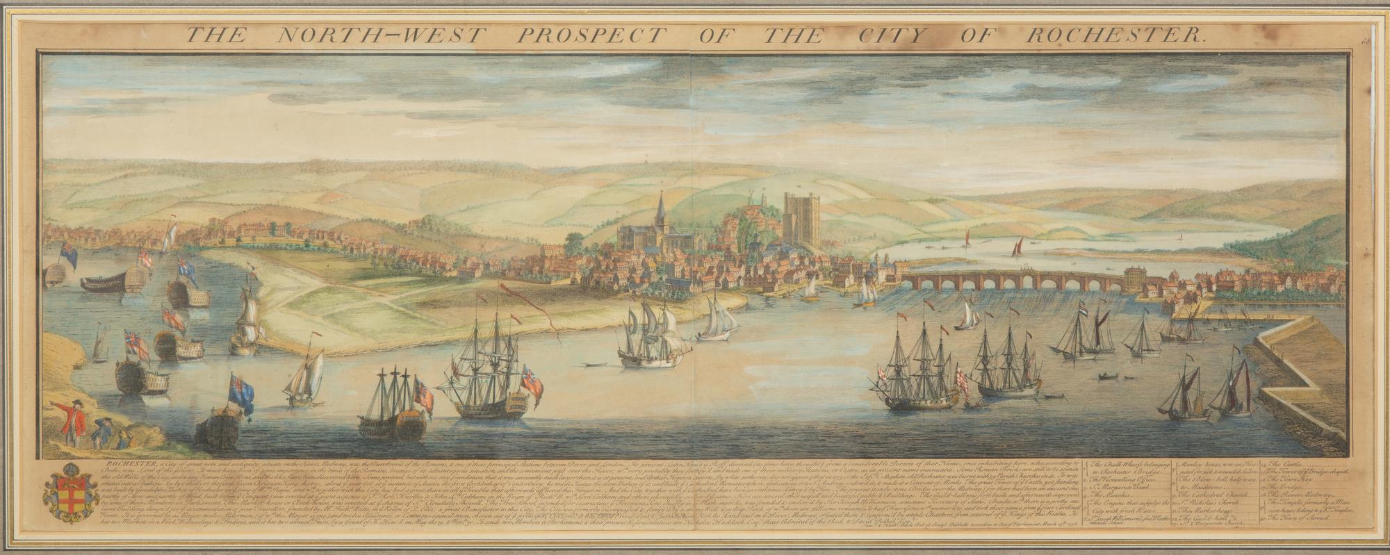 The North-West Prospect of the City of Rochester by Samuel and Nathaniel Buck (1696-1779)