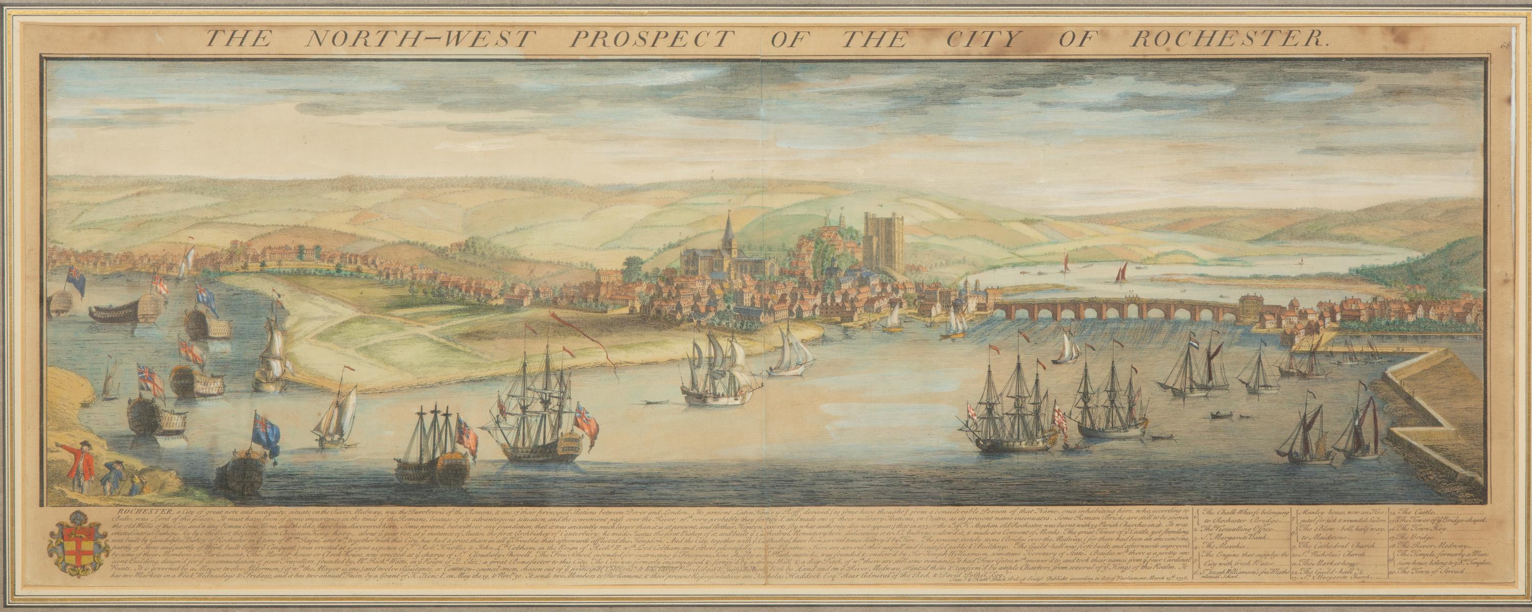 The North-West Prospect of the City of Rochester by Samuel and Nathaniel Buck (1696-1779)