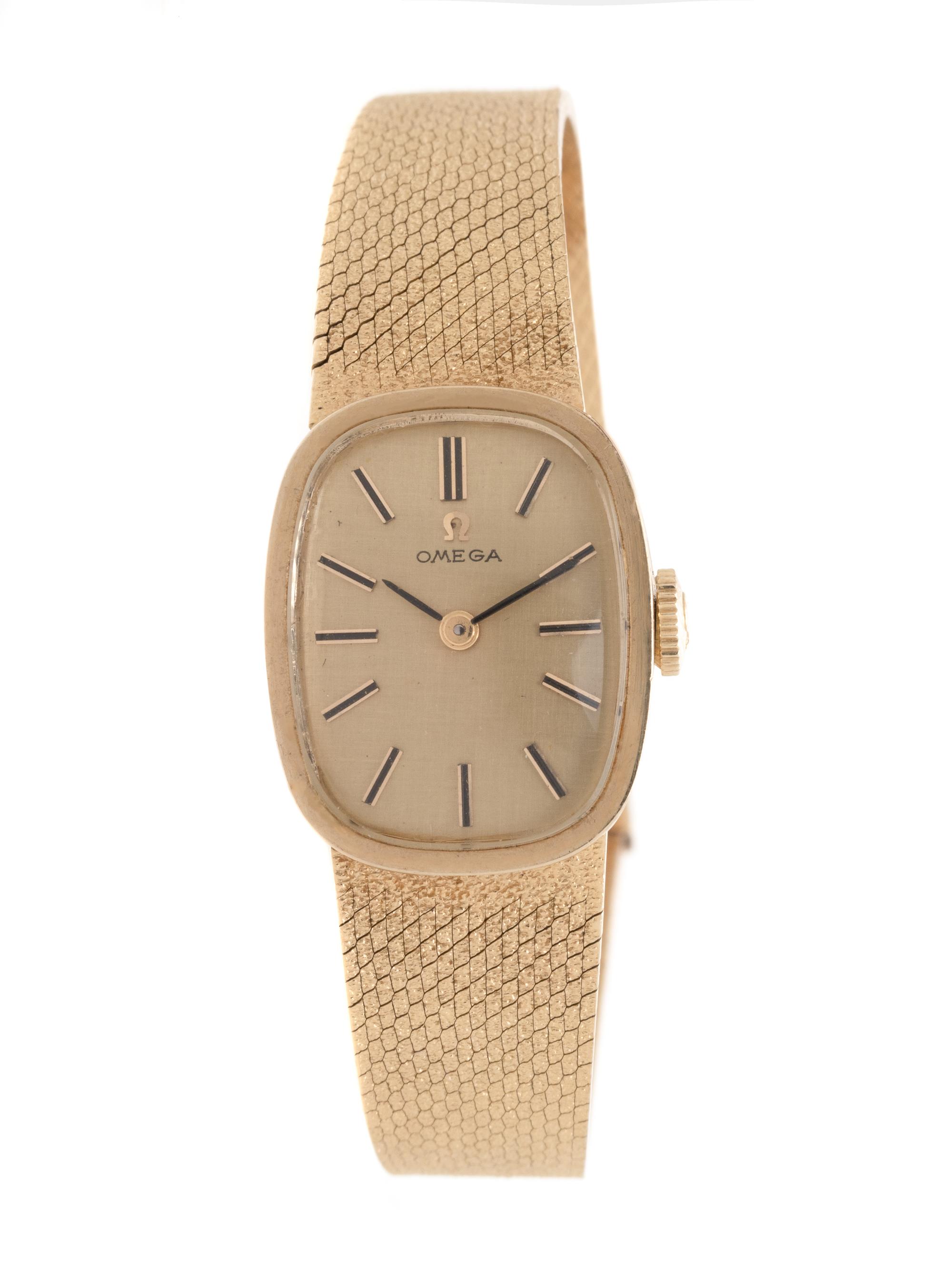 OMEGA, 14K YELLOW GOLD WRISTWATCH