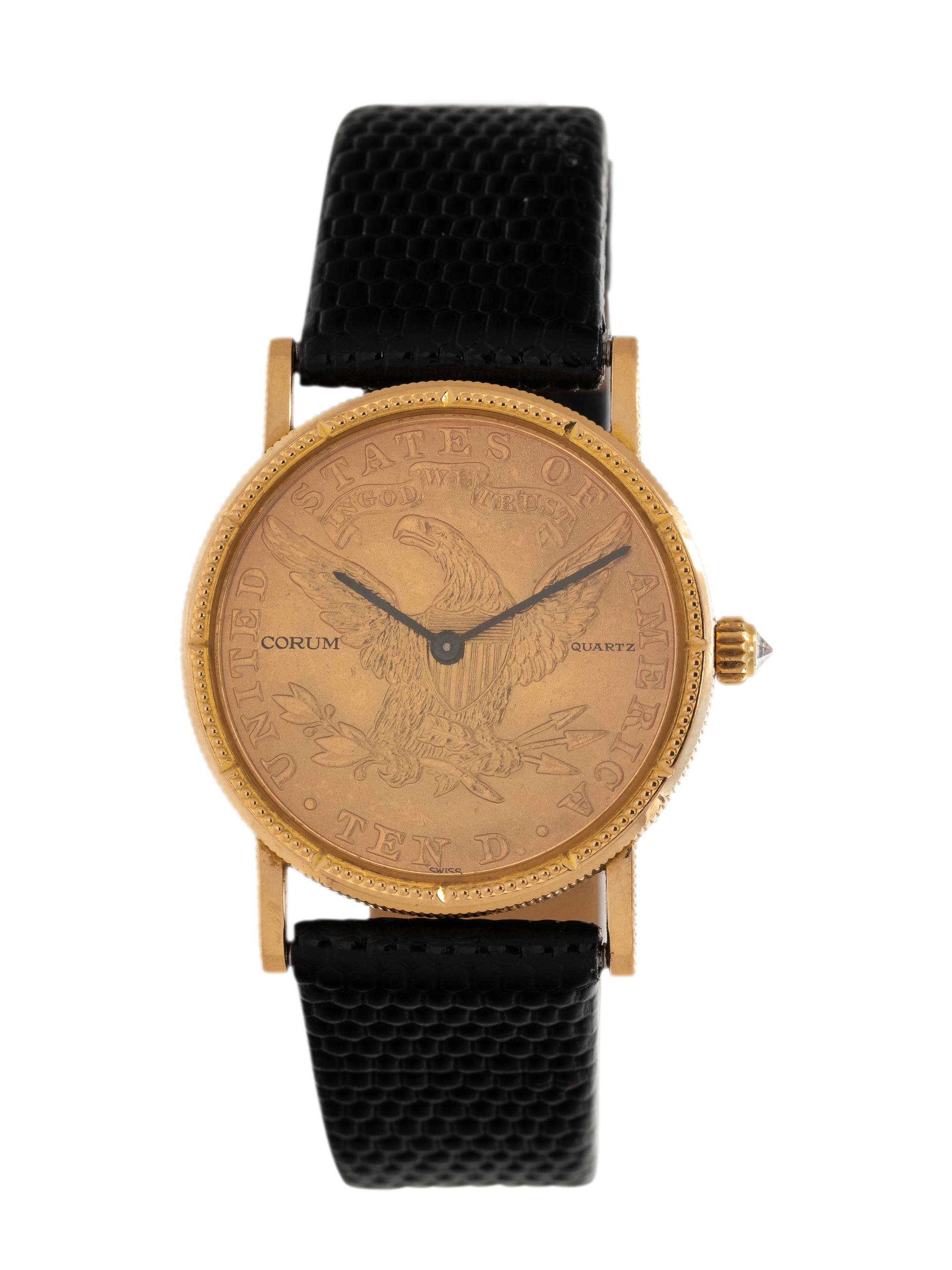 CORUM, 18K YELLOW GOLD US $20 COIN WRISTWATCH