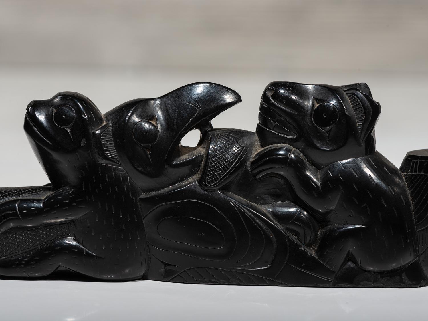Haida Carved Argillite Pipe