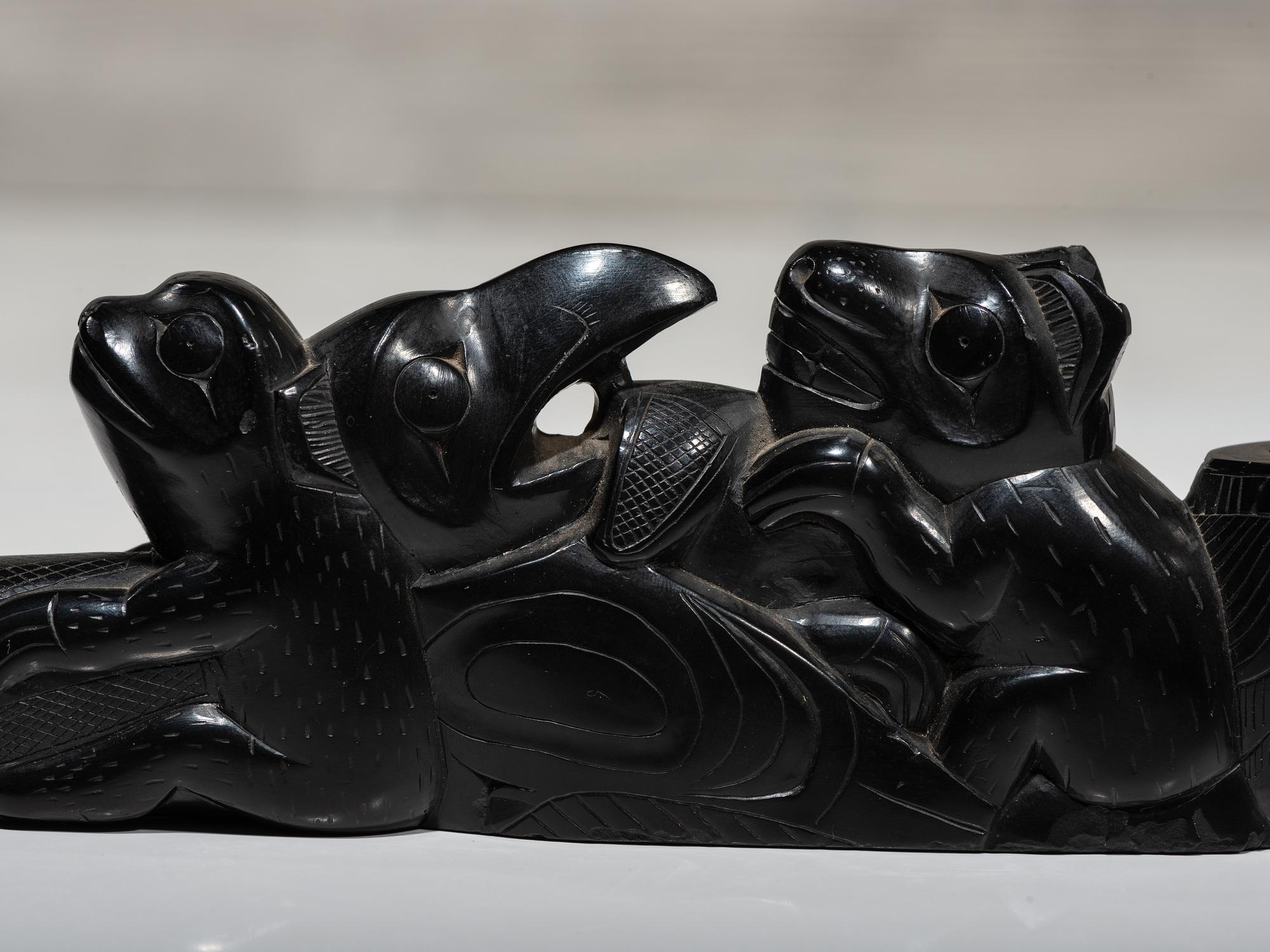 Haida Carved Argillite Pipe
