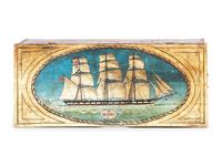 An English Paint Decorated Pine The Renown White-Star Line Blanket Chest