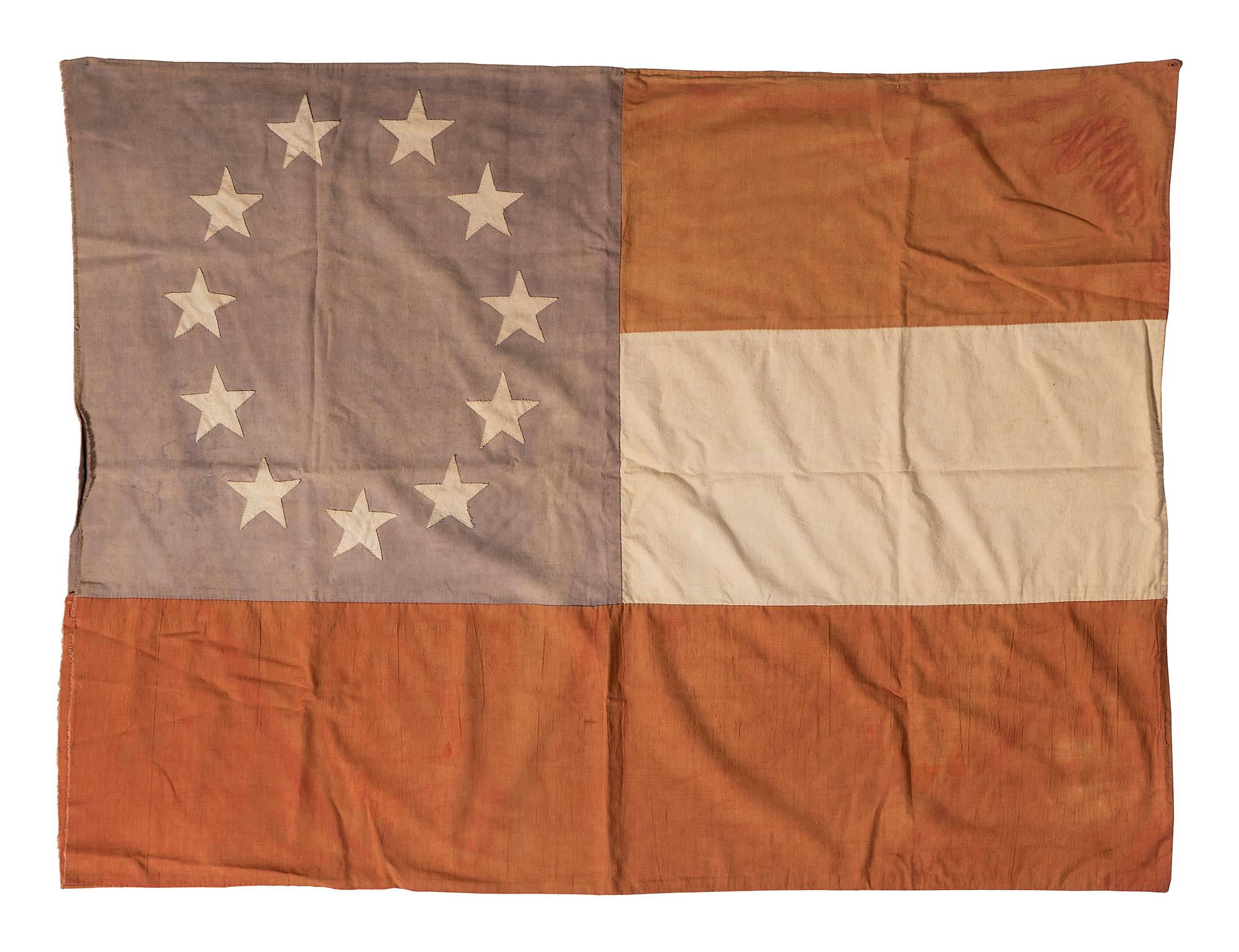 [CIVIL WAR]. Confederate “Stars and Bars” flag.