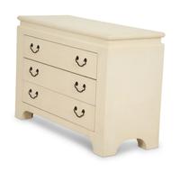 A Painted Raffia Chest of Drawers in the Manner of Karl Springer