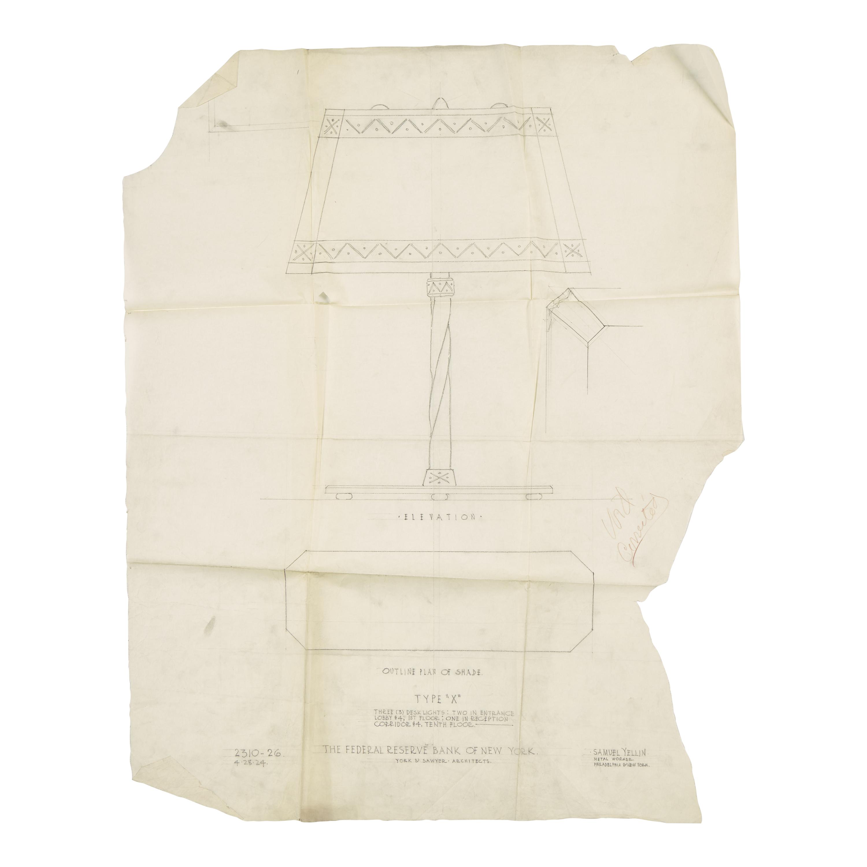 Studio of Samuel Yellin (American, 1884–1940) — Collection of Three Original Sketches