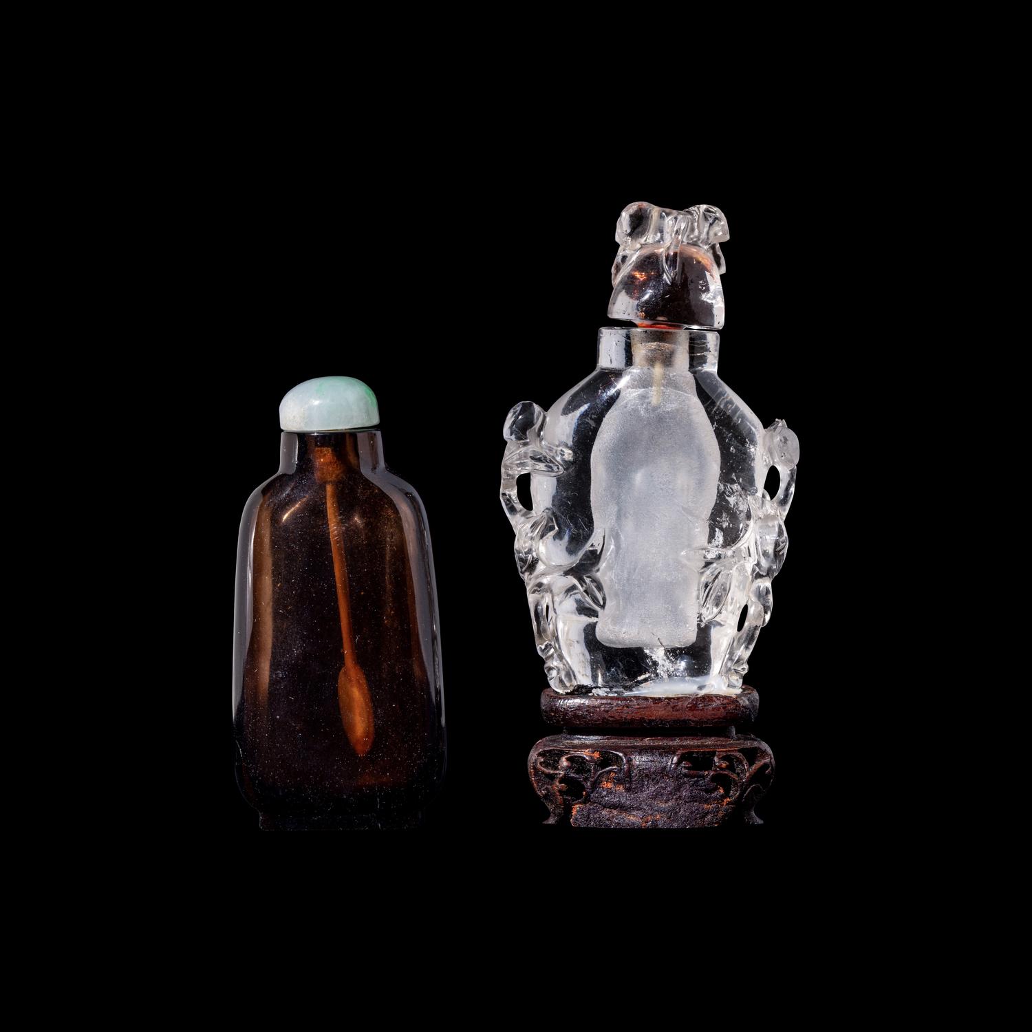 Two Chinese Crystal Snuff Bottles