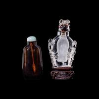 Two Chinese Crystal Snuff Bottles