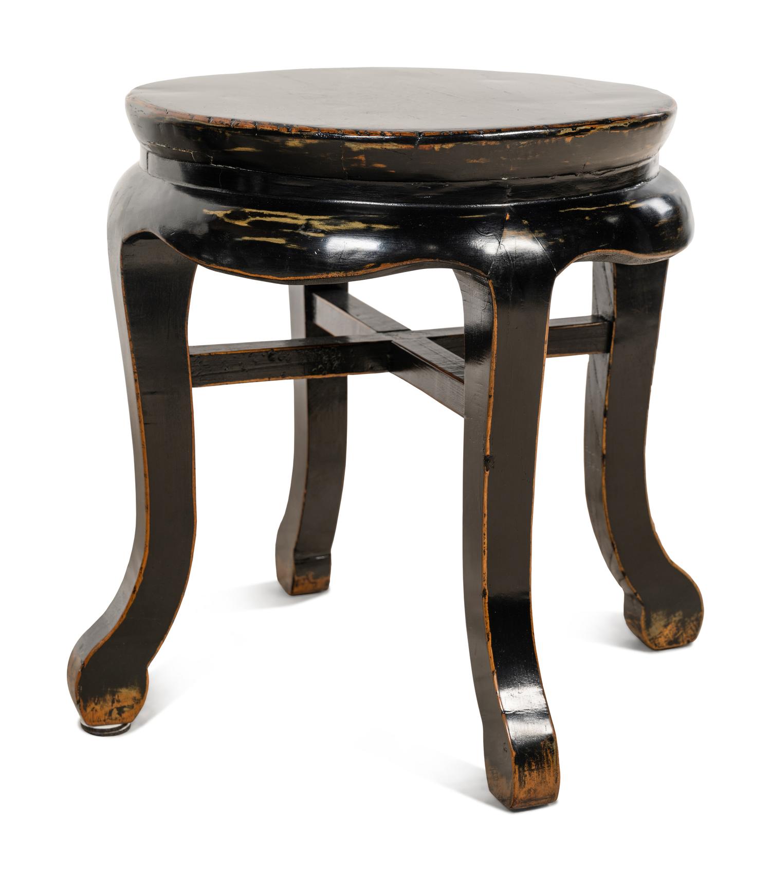 A Pair of Chinese Lacquered Jardinière Stands