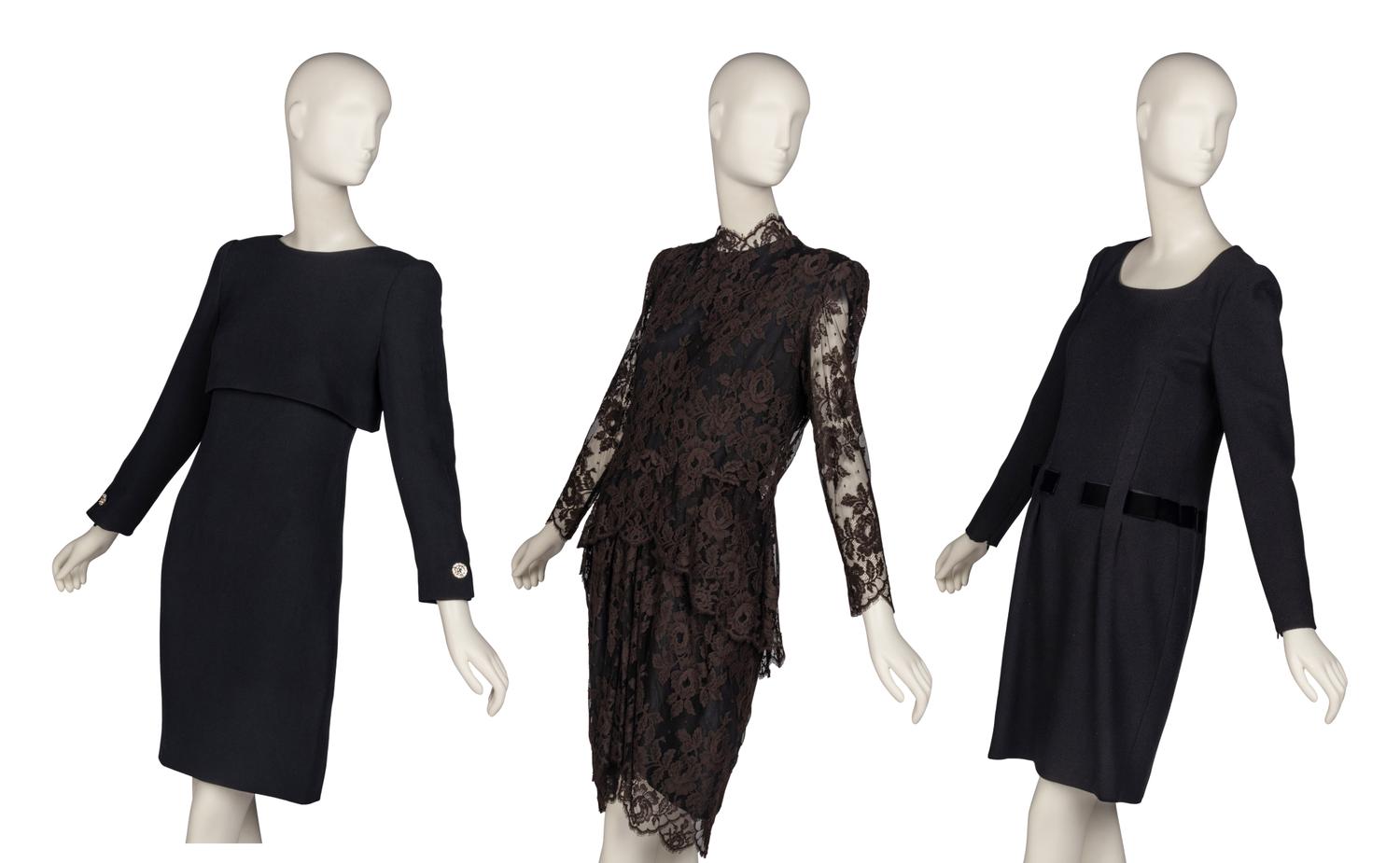 Three Designer Black Cocktail Dresses