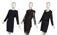 Three Designer Black Cocktail Dresses