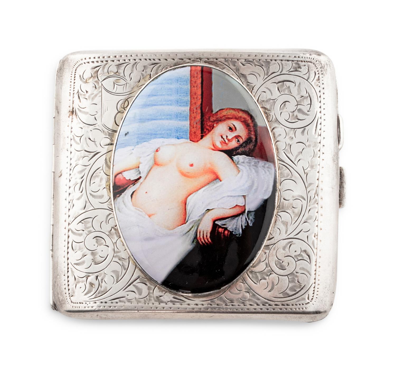 An English Silver and Enamel Cigarette Case