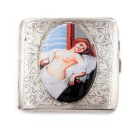 An English Silver and Enamel Cigarette Case