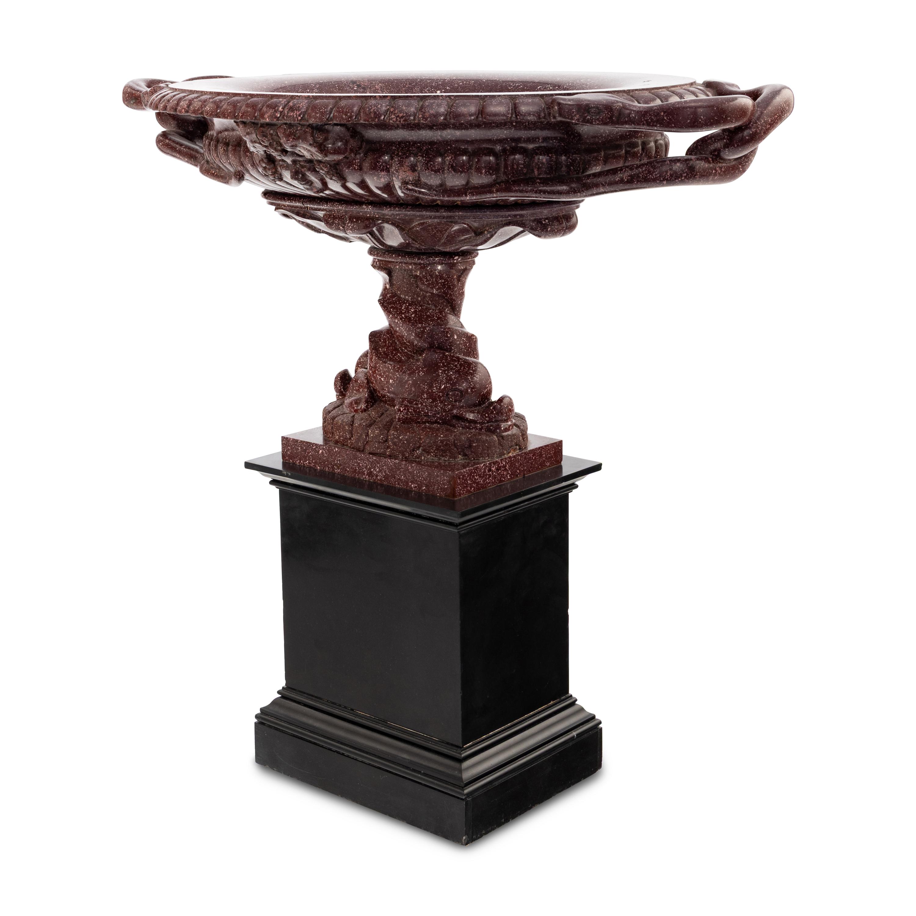 An Italian Carved Porphyry Tazza