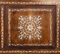 A Syrian Mother-of-Pearl Inlaid Walnut Bed