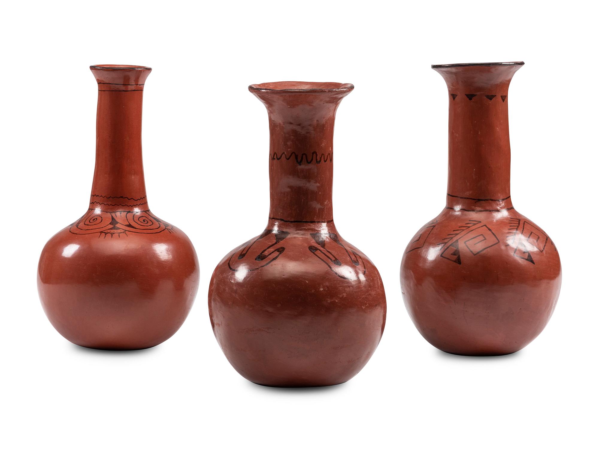Redware Pottery Vase, PLUS