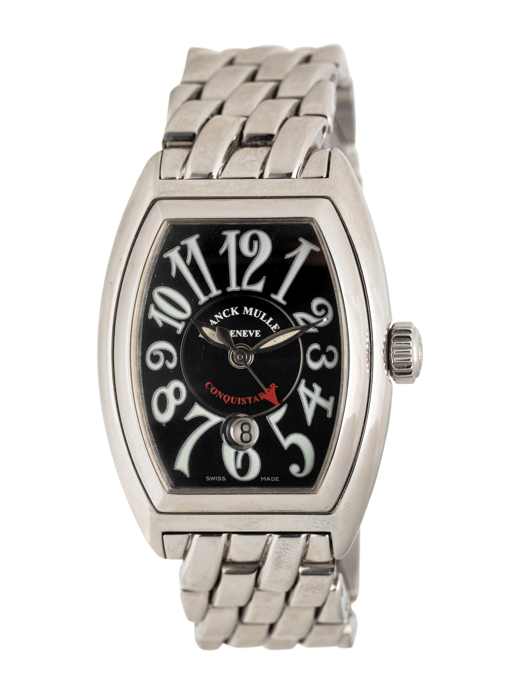 FRANCK MULLER, REF. 8001 L SC STAINLESS STEEL 'CONQUISTADOR' WATCH