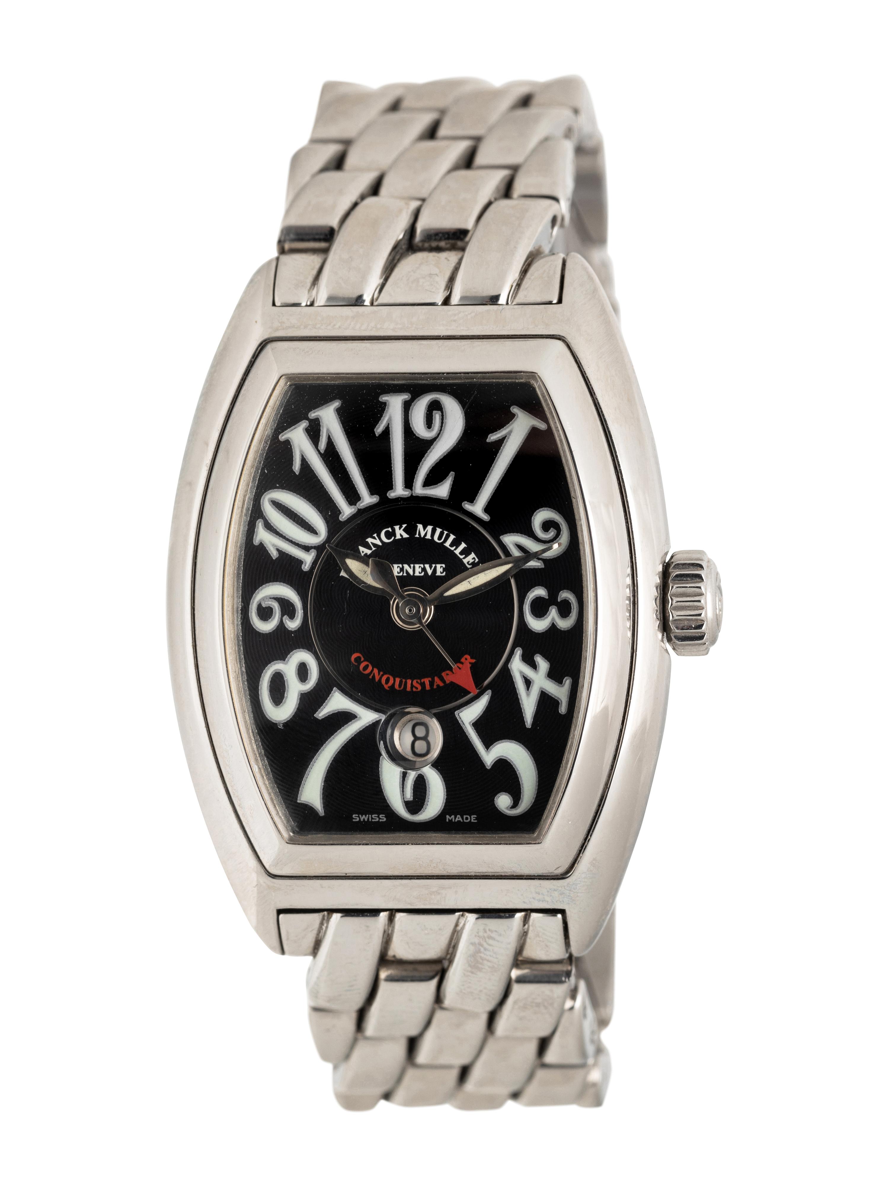 FRANCK MULLER, REF. 8001 L SC STAINLESS STEEL 'CONQUISTADOR' WATCH