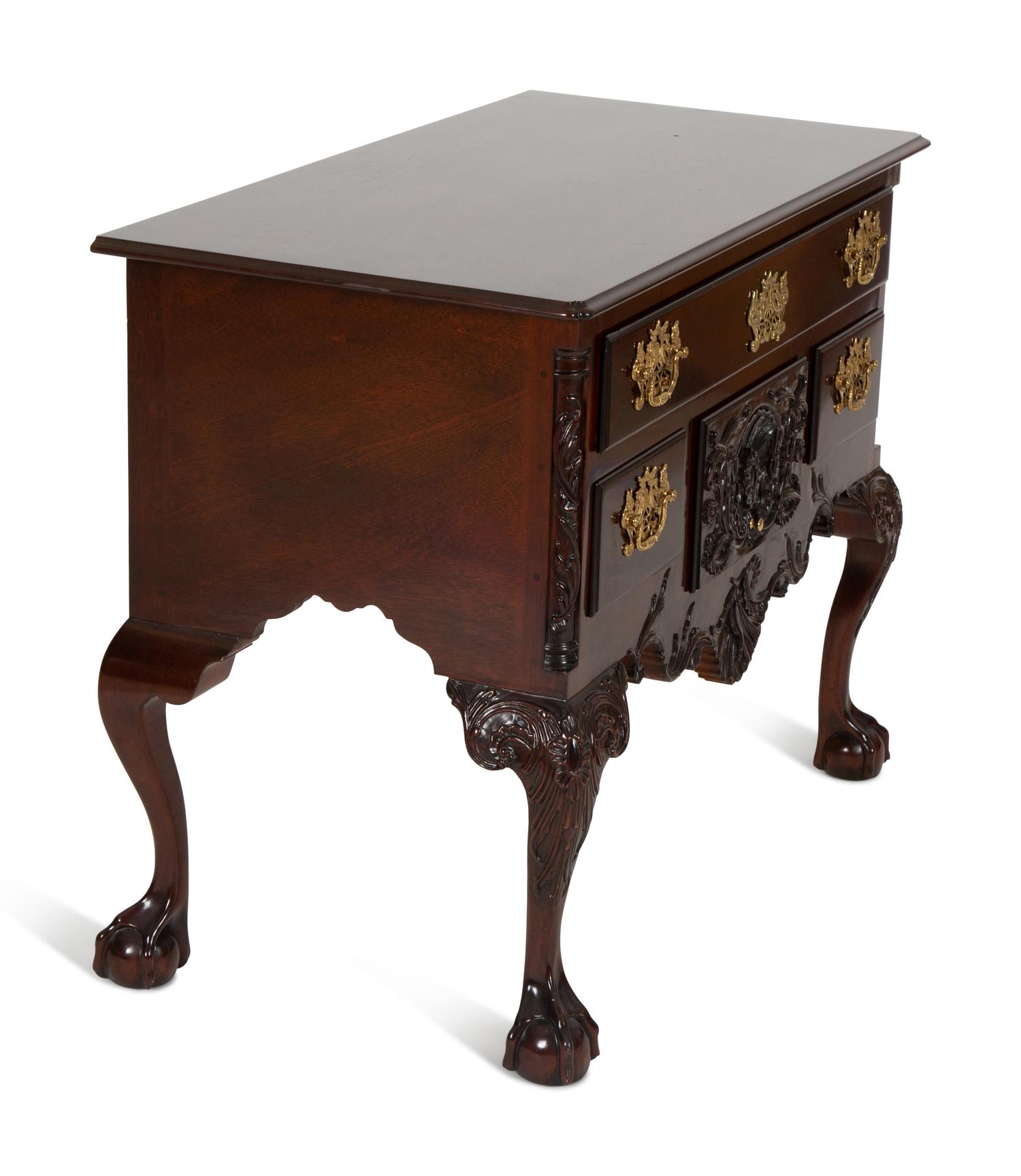 A Pair of George II Style Mahogany Low Boys