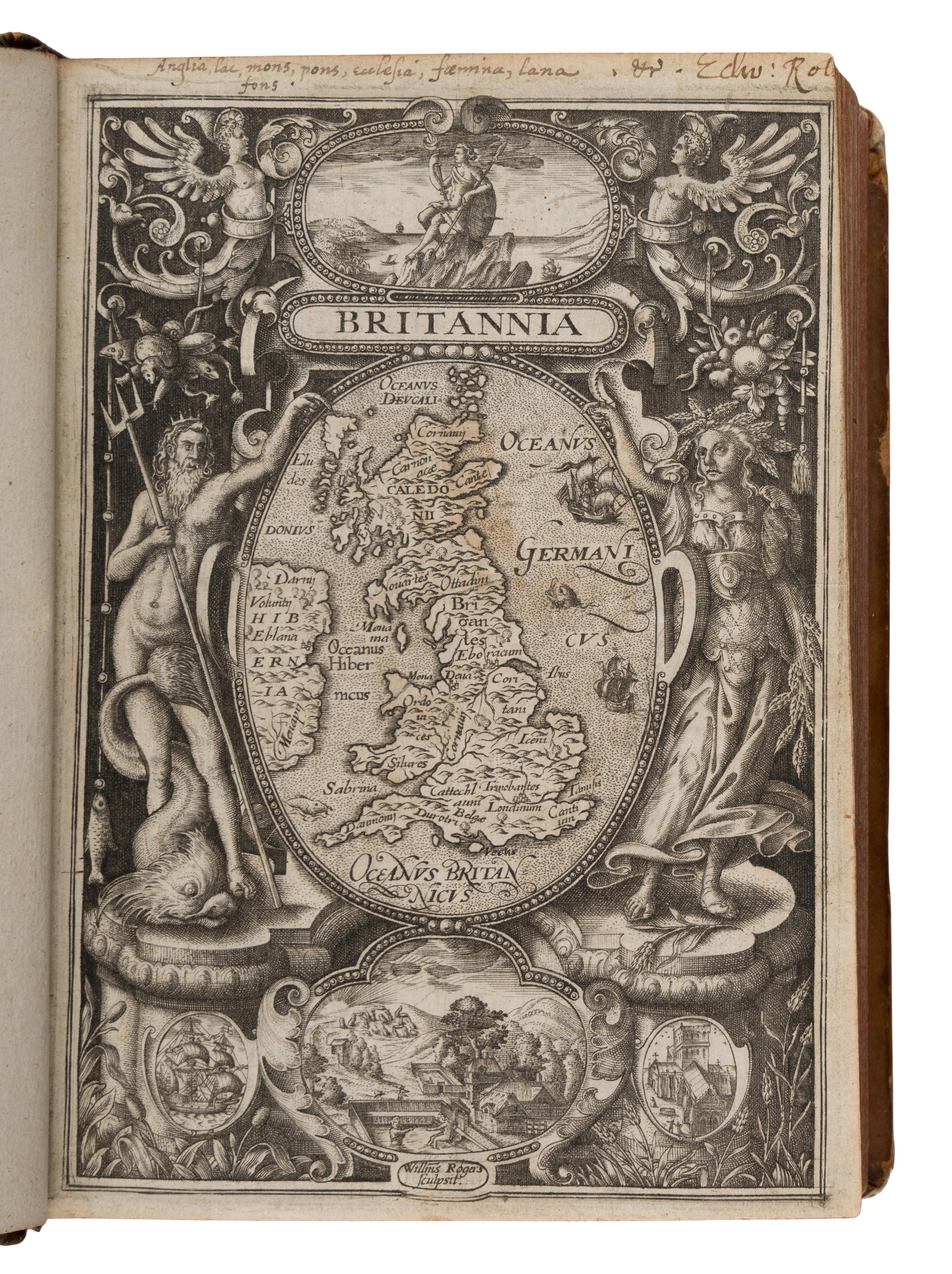 Camden, William (1551-1623). Britannia sive florentissimorum regnorum, Angliae, Scotiae, Hiberniae . London: Georg Bishop, 1600.