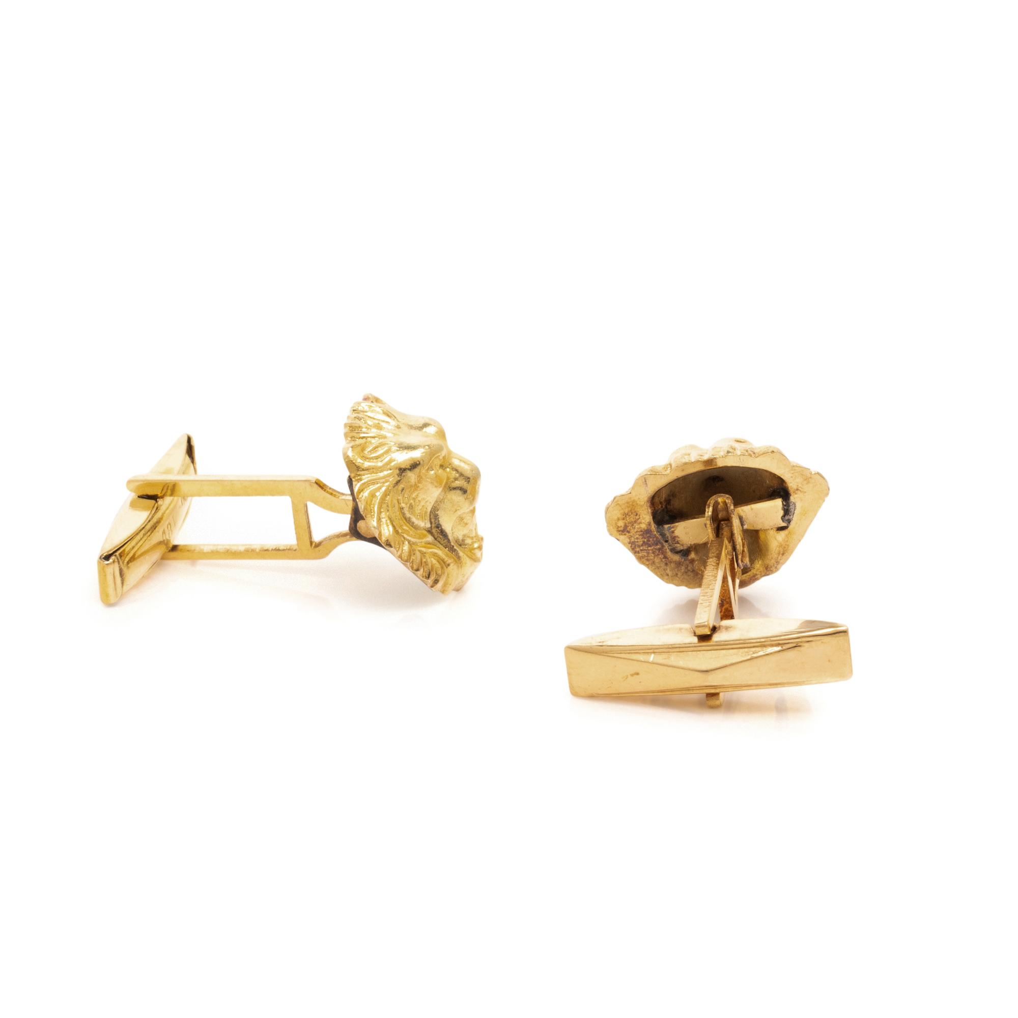 LION'S HEAD CUFFLINKS