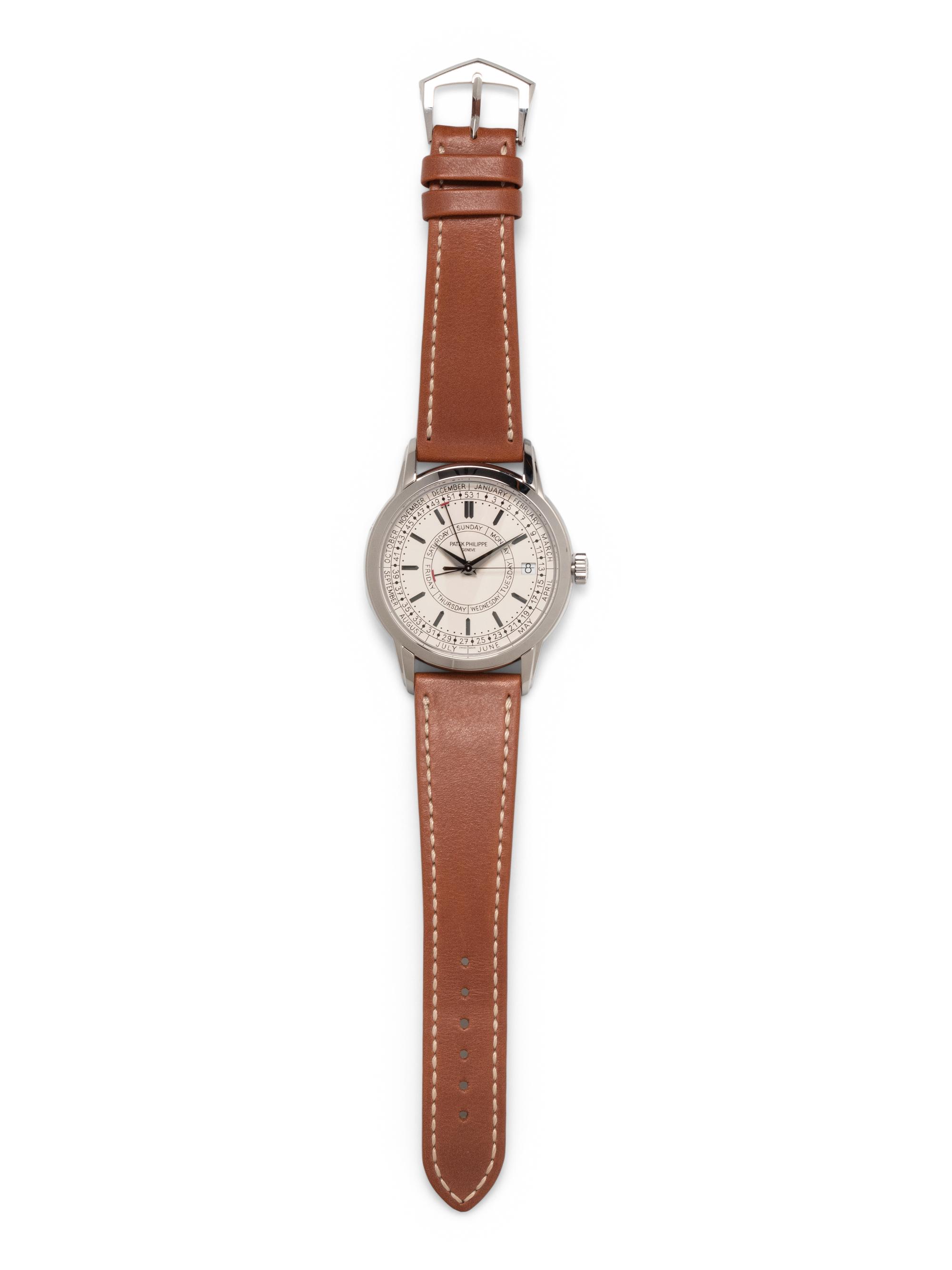 PATEK PHILIPPE, REF. 5212A STAINLESS STEEL 'CALATRAVA' WEEKLY CALENDAR WATCH
