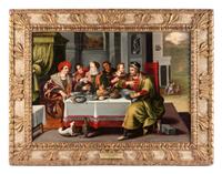 Manner of Hieronymus Francken III, (Flemish, 1611-1671), The Rich Man and Lazarus