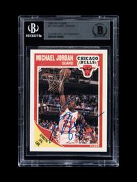 A Michael Jordan Signed Autograph 1989 Fleer Basketball Card No. 21 With Period Signature (Beckett Authentication Services BAS Certified)