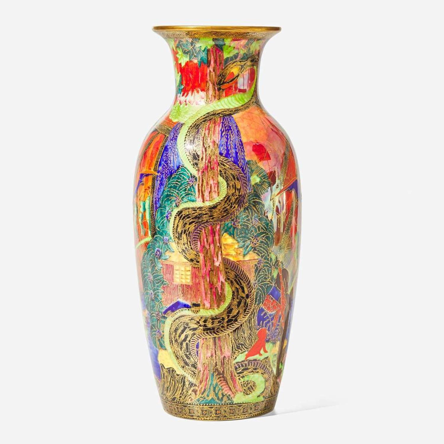 A Large Wedgwood Flame Fairyland Lustre Vase UK, circa 1920